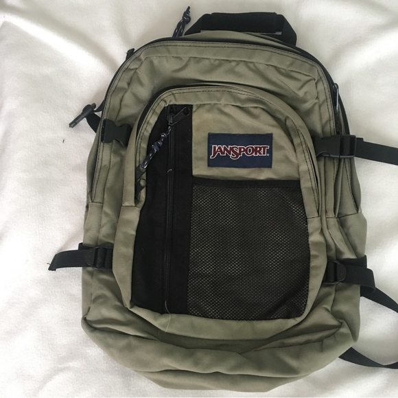 Jansport Bags Jansport Backpack Olive Green Khaki Multiple Zippers And Pockets For Work